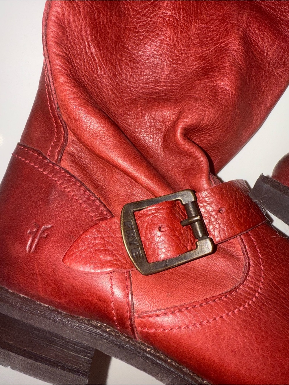 FRYE Veronica Slouch Boots with Buckles Size 7.5 - Picture 4 of 9